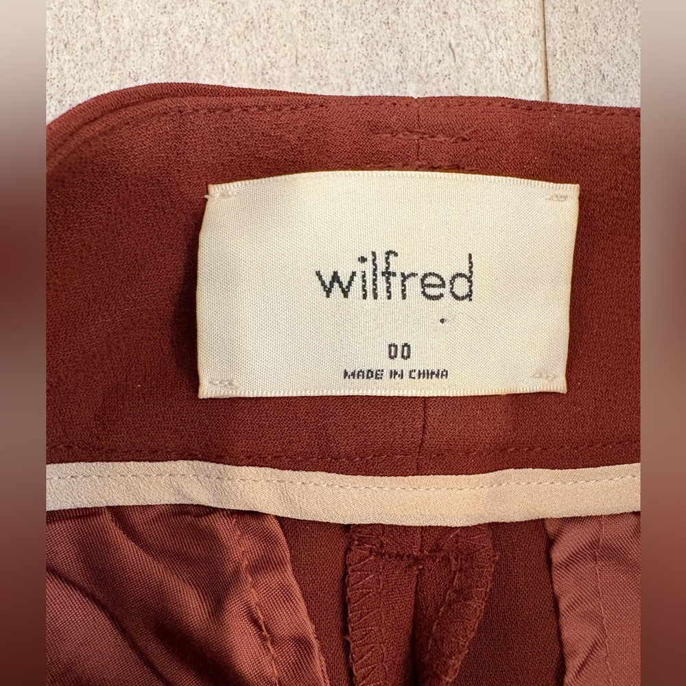 Aritzia Wilfred Terracotta dress pants size 00 - Picture 2 of 6